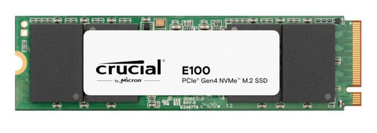 Crucial E100 1TB Gen4 NVMe SSD 5000/4500 MB/s R/W 80TBW 350K/460K IOPS 1M hrs MTTF M.2 2280 PCIe4 3yrs ~Crucial P3 CT1000P3SSD8