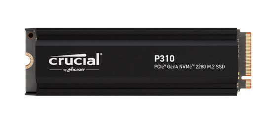 Crucial P310 4TB Gen4 2280 NVMe SSD Heatsink 7100/6000 MB/s R/W 800TBW 1000K/100