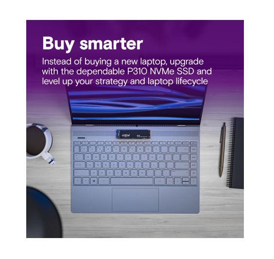 Crucial P310 4TB Gen4 2280 NVMe SSD 7100/6000 MB/s R/W 800TBW 1000K/1000K IOPS 1