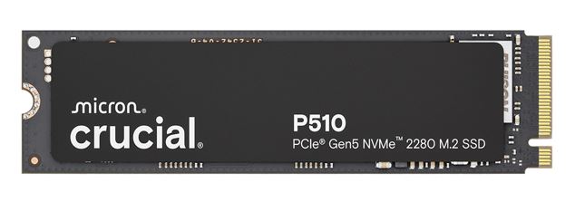 Crucial P510 2TB Gen5 2280 NVMe M.2 SSD 10,000/8,700 MB/s R/W 1200TBW 1.4M IOPS