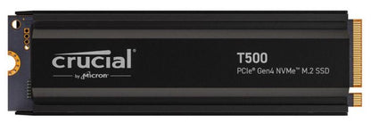 Crucial T500 4TB Gen4 NVMe SSD Heatsink - 7400/7000 MB/s R/W 2400TBW 1440K IOPs