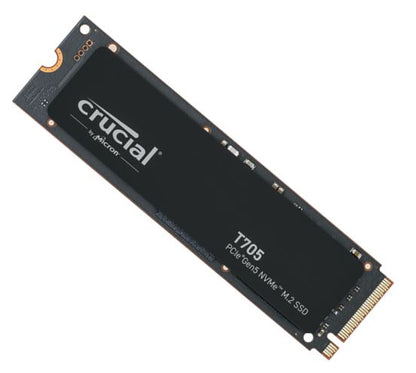 Crucial T705 1TB Gen5 NVMe SSD - 13600/10200 MB/s R/W 600TBW 1400K IOPs 1.5M hrs