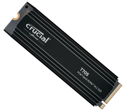 Crucial T705 1TB Gen5 NVMe SSD Heatsink - 13600/10200 MB/s R/W 600TBW 1400K IOPs