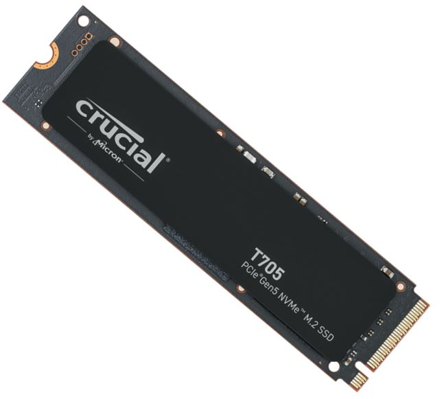 Crucial T705 2TB Gen5 NVMe SSD - 14500/12700 MB/s R/W 1200TBW 1550K IOPs 1.5M hr