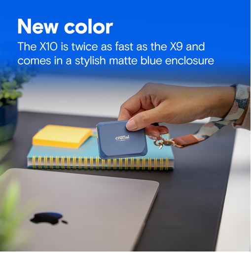 Crucial X10 4TB External Portable SSD ~2100MB/s USB-C Durable Rugged Shock Drop Water Dust Proof for PC MAC PS5 Xbox Android iPad Pro Linux