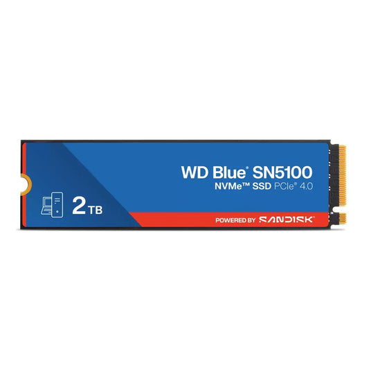 Sandisk WD Blue SN5100 NVMeâ„¢ SSD - 2TB, M.2 2280, PCIe Gen4, Read 7100MB/s, Write 6700MB/s, 1000K/1300K IOPS, TBW 900, 5yr Warranty