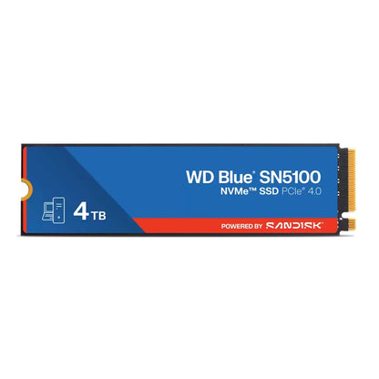 Sandisk WD Blue SN5100 NVMeâ„¢ SSD - 4TB, M.2 2280, PCIe Gen4, Read 6900MB/s, Write 6700MB/s, 900K/1100K IOPS, TBW 1200, 5yr Warranty