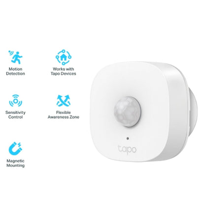 TP-Link Tapo Smart Motion Sensor, Wide Range Detection, Motion-Activated Light, Energy Saving, Instant Alerts & App Notification