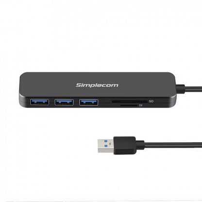 Simplecom CH365 SuperSpeed 3 Port USB 3.0 (USB 3.2 Gen 1) Hub with SD MicroSD Ca
