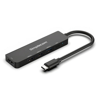 Simplecom CHT550 USB-C 5-in-1 Multiport Docking Station with USB Hub PD HDMI 2.0 4K@60Hz