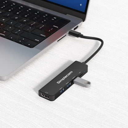 Simplecom CHT550 USB-C 5-in-1 Multiport Docking Station with USB Hub PD HDMI 2.0 4K@60Hz