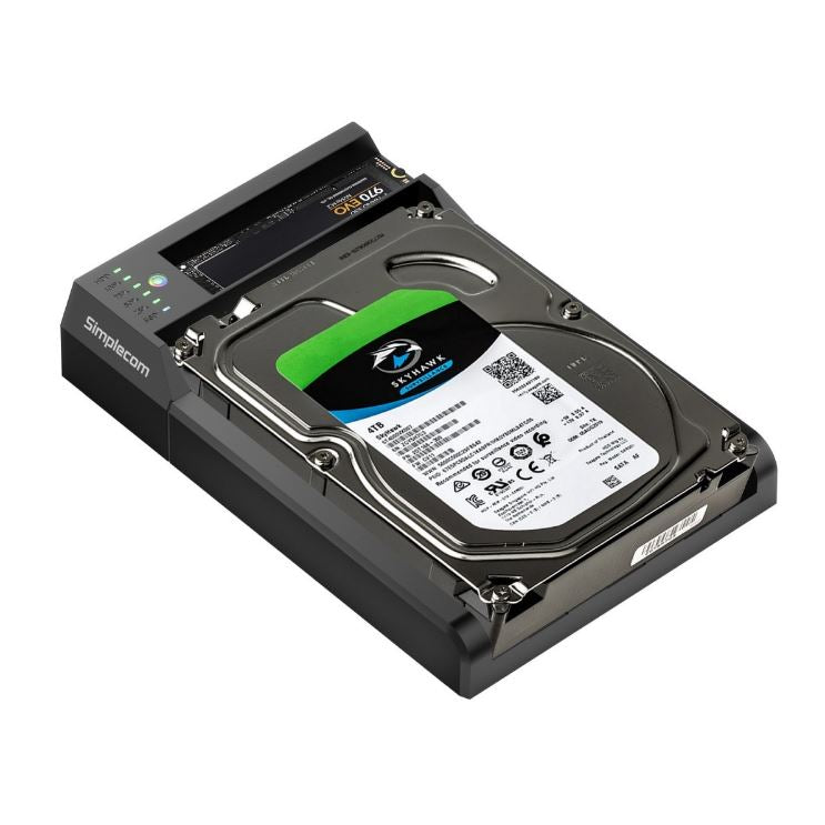 Simplecom SD570 NVMe M.2 + SATA HDD and SSD Dual Bay Docking Station USB 3.2 Gen