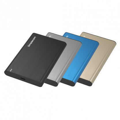 Simplecom SE221 Aluminium 2.5'' SATA HDD/SSD to USB 3.1 Enclosure Black USB 3.1 Gen 1 support up to 5Gbps data transfer rate