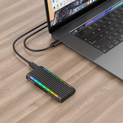Simplecom SE525 NVMe / SATA M.2 SSD USB-C Enclosure with RGB Light USB 3.2 Gen 2
