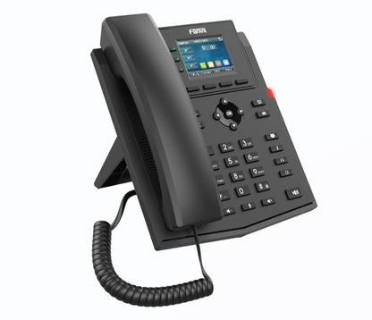 Fanvil X303W Enterprise IP Phone, 2.4-inch Color Screen, 4 SIP Lines, 6-party conferencing, HD audio, Built-in 2.4GHz & 5GHz Wi-Fi, External PS