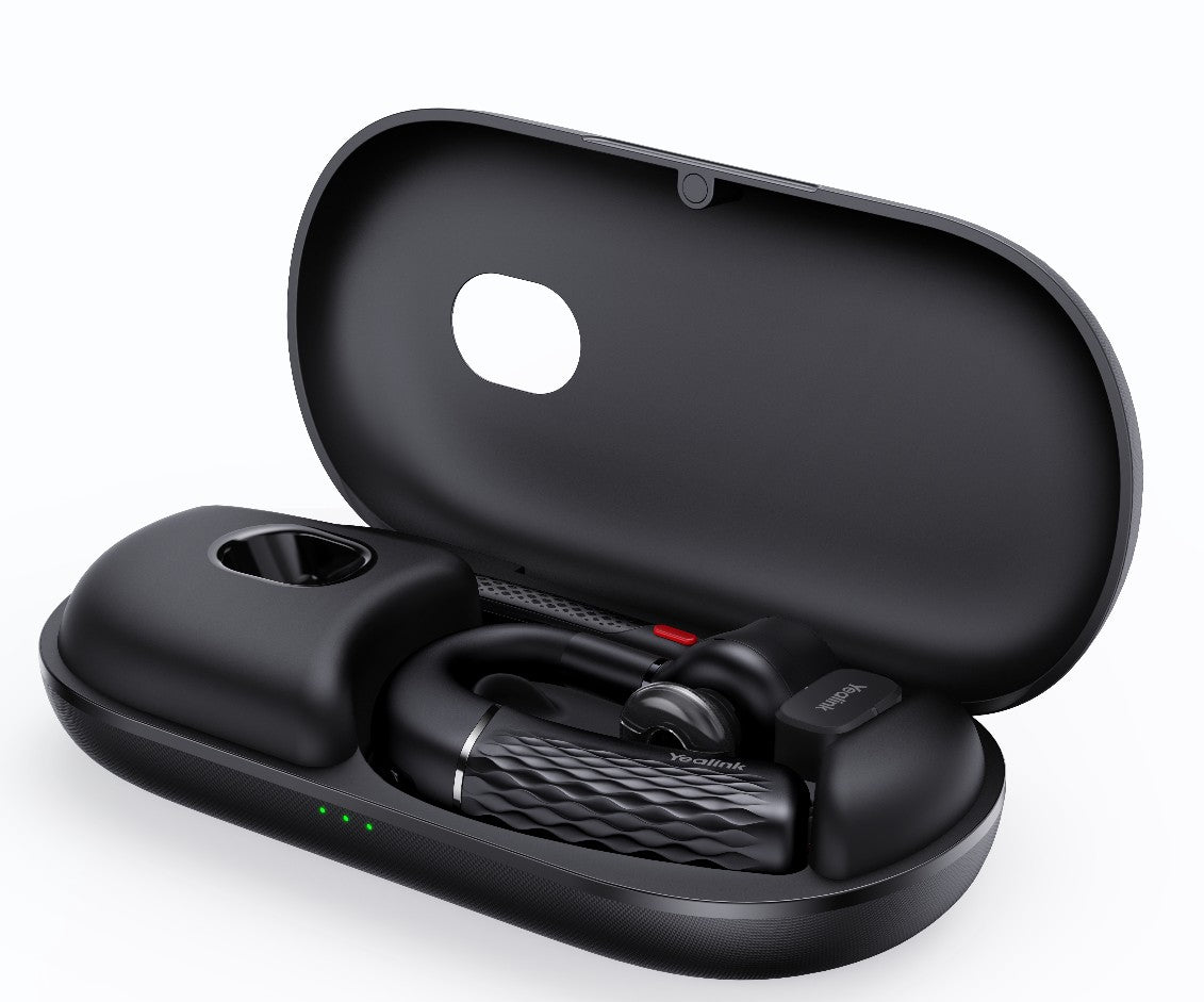 Yealink BH71 Pro USB-C&A Bluetooth Wireless Mono Headset, Carrying Case w/ Built-In Battery (+20hrs), USB-C to USB-A Cable, 10H Talk Time