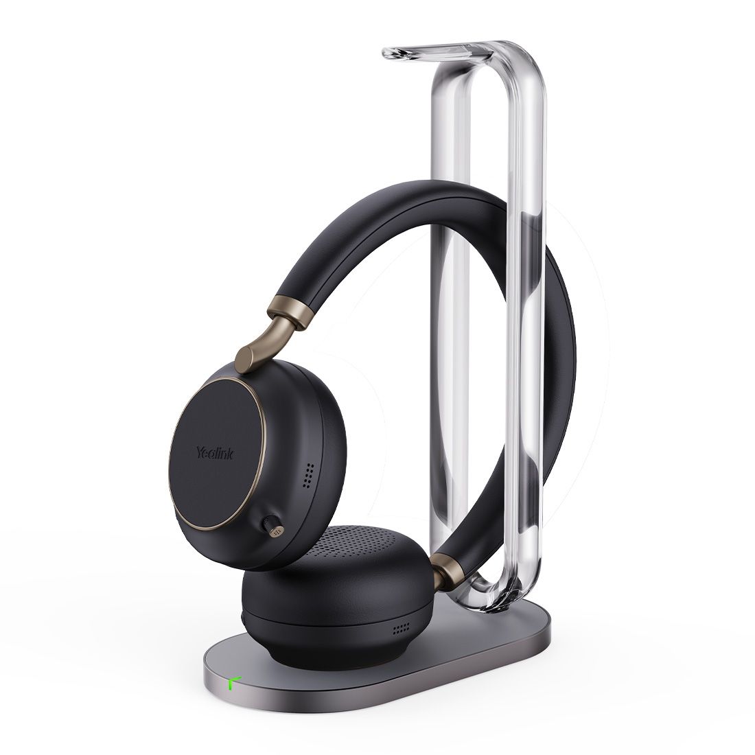 Yealink BH76 Bluetooth Stereo Headset with Charging Stand, UC, USB-A, Microsoft Teams & UC Certified, ANC, Retractable 5 Microphone, 35 Hours EOS