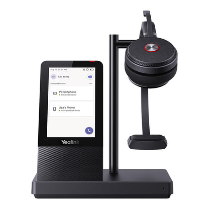 Yealink WH66 Mono Teams DECT Wireless Headset, UC Workstation, HD Voice, 2-Mic Noise Cancellation&330° Adjustable, Leather Ear Cushions, Zoom