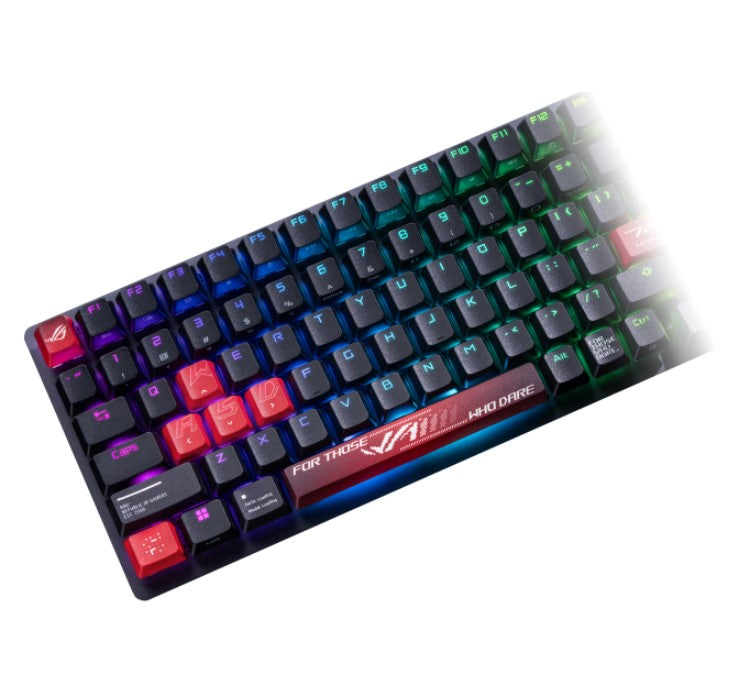 ASUS ROG Dye-Sub PBT Keycaps for ROG NX switches are made of premium, durable PBT and feature dye-sublimated legends and stylish ROG elements.