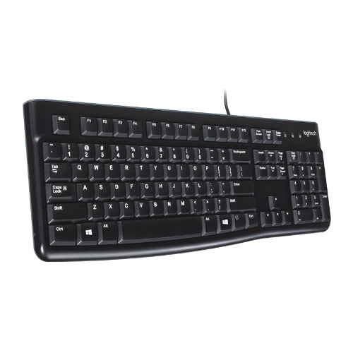 Logitech K120 Wired Keyboard Quiet typing Spill-resistant Durable keys Thin prof