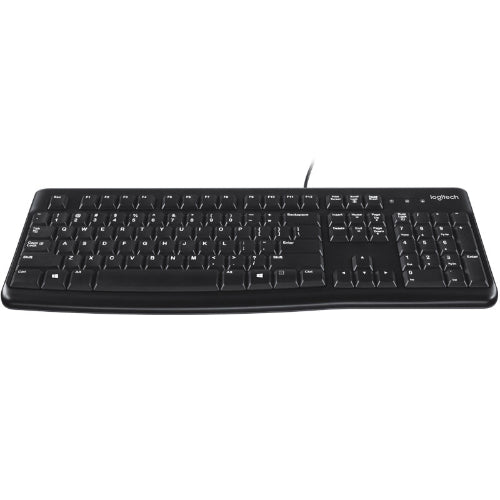 Logitech K120 Wired Keyboard Quiet typing Spill-resistant Durable keys Thin prof