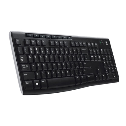 Logitech K270 2.4 GHz Wireless Full Size Keyboard 128-bit AES encryption 24-mont
