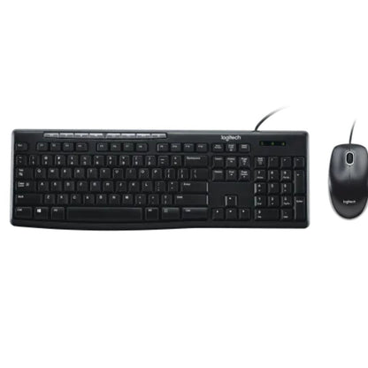Logitech MK200 USB Media Keyboard and Mouse Combo - 1000dpi USB Full-size Keyboa