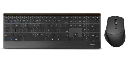 RAPOO 9500M Bluetooth & 2.4G Wireless Keyboard Mouse Combo Black- Multi-Device c