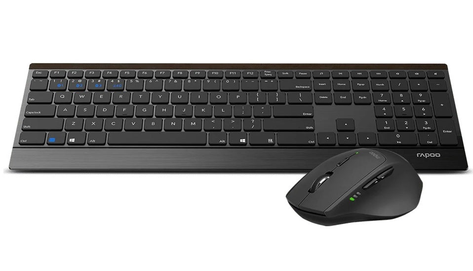 RAPOO 9500M Bluetooth & 2.4G Wireless Keyboard Mouse Combo Black- Multi-Device c