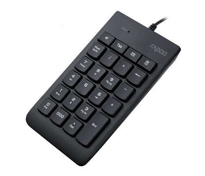 RAPOO K10 Wired Numeric NumberPad Keyboard -  Spill Resistant Design, Laser Carv