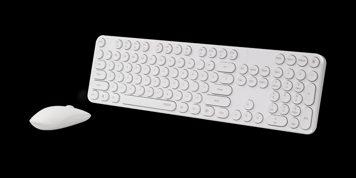 RAPOO X260S Wireless Optical Mouse & Keyboard Black - 2.4G Connection, 10M Range