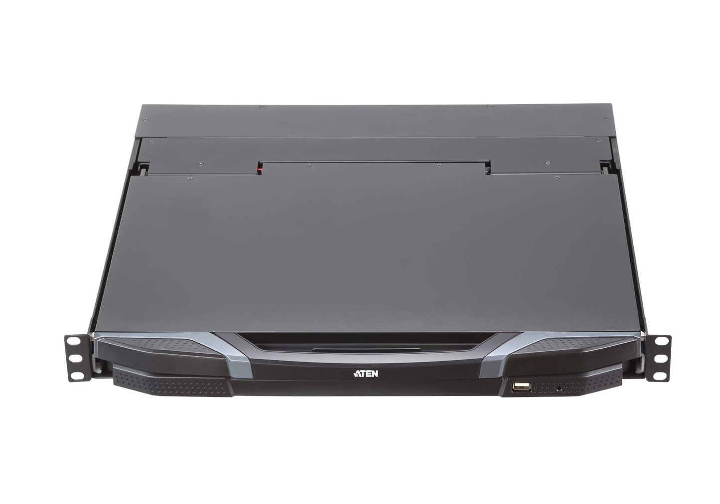 Aten Rackmount Dual Rail LCD Console VGA,HDMI,DVI & USB w/ 18.5' LCD Display, 1x Custom KVM Cable Included, 1920x1080@60hz Display, LED Illumination L