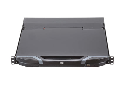 Aten Rackmount Dual Rail LCD Console VGA,HDMI,DVI & USB w/ 18.5' LCD Display, 1x Custom KVM Cable Included, 1920x1080@60hz Display, LED Illumination L