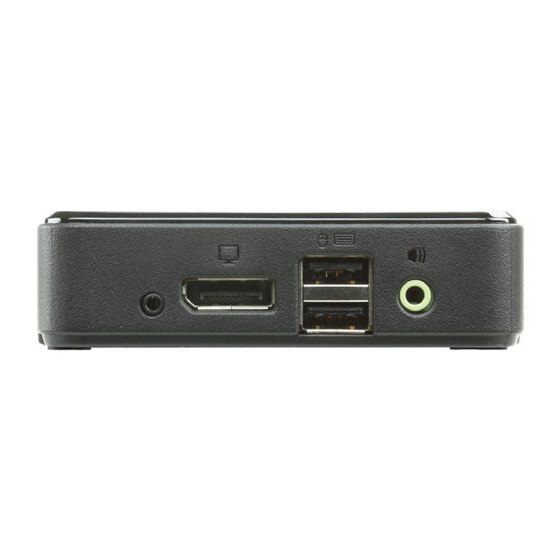 Aten Slim KVM Switch 2 Port Single Display DisplayPort w/ audio, Cables Included, Remote Port Selector,