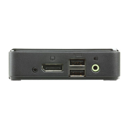 Aten Slim KVM Switch 2 Port Single Display DisplayPort w/ audio, Cables Included, Remote Port Selector,