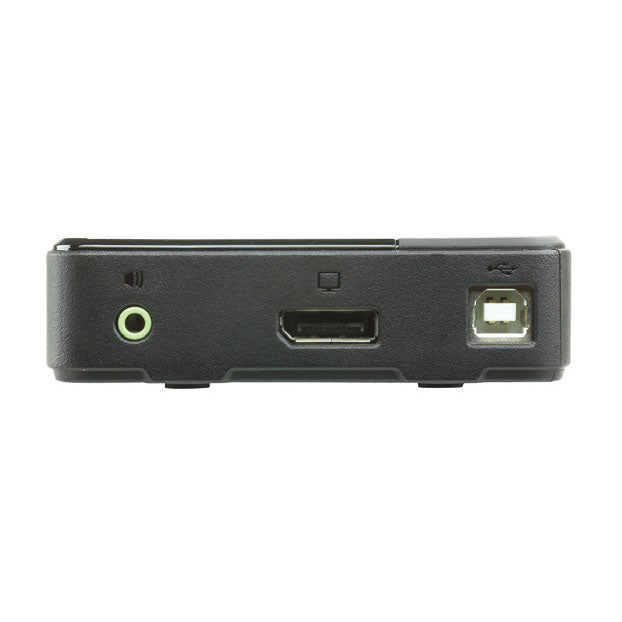 Aten Slim KVM Switch 2 Port Single Display DisplayPort w/ audio, Cables Included, Remote Port Selector,