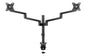 Astrotek Dual Monitor Arm Desk Mount Height Adjustable Stand for 2x LCD Display 23.8' 24' 27' 31.5' 32' 8kg 30° Tilt 180° Swivel 360° Pivot VESA LS