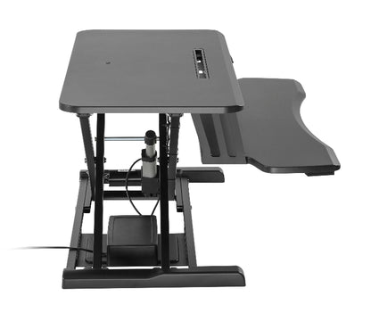 Brateck Electric Sit Stand Desk Converter (950x615x156~480mm) with Keyboard Tray Deck (Standard Surface) Worksurface Up to 20kg (LS)