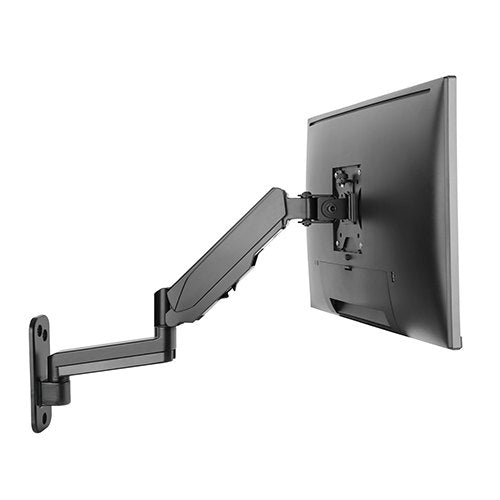 Brateck Single Screen Wall Mounted Articulating  Gas Spring Monitor Arm 17'-32',Weight Capacity (per screen) 8kg;