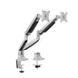 Brateck Dual Monitor Aluminum Interactive Counterbalance Monitor Arm Fit Most 13''-32''  Monitors Up to  9kg per screen VESA 75x75/100x100 (LS)