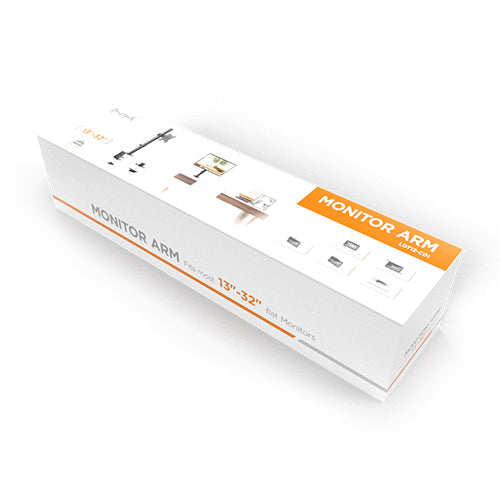 Brateck Single Screen Economical Articulating Steel Monitor Arm Fit Most 13'-32' LCD monitors, Up to 8kg per screen VESA 75x75/100x100