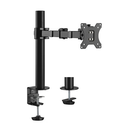 Brateck Single Monitor Affordable Steel Articulating Monitor Arm Fit Most 17'-32' Monitor Up to 9kg per screen VESA 75x75/100x100 (LS)