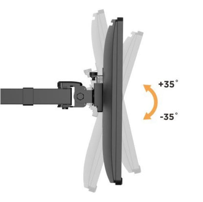 Brateck Single Monitor Affordable Steel Articulating Monitor Arm Fit Most 17'-32' Monitor Up to 9kg per screen VESA 75x75/100x100 (LS)