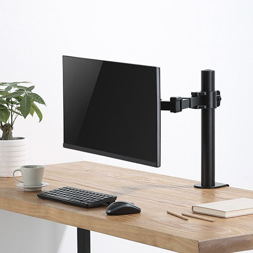 Brateck Single Monitor Affordable Steel Articulating Monitor Arm Fit Most 17'-32' Monitor Up to 9kg per screen VESA 75x75/100x100 (LS)