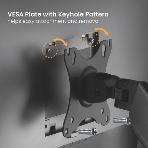 Brateck Cost-Effective Spring-Assisted Dual Monitor Arm Fit Most 17'-32' Monitor Up to 9KG VESA 75x75,100x100(Black)