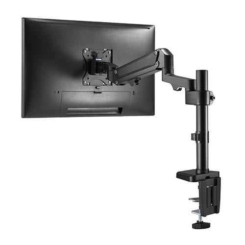 Brateck Single Monitor Heavy-Duty Aluminum Gas Spring Monitor Arm Fit Most 17' - 35' Monitors Up to12kg per screen VESA 75x75/100x100