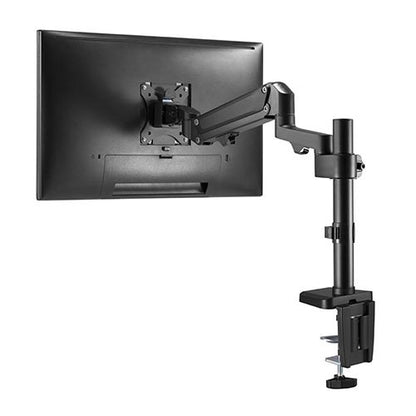 Brateck Single Monitor Heavy-Duty Aluminum Gas Spring Monitor Arm Fit Most 17' - 35' Monitors Up to12kg per screen VESA 75x75/100x100