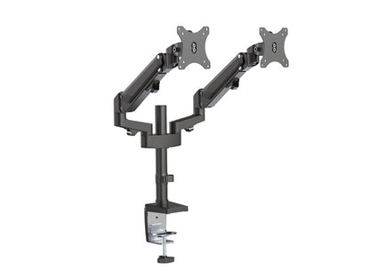 Brateck Dual Monitors Heavy-Duty Aluminum Gas Spring Monitor Arm Fit Most 17''-32'' Up to 12kg per screen VESA 75x75/100x100 (LS)
