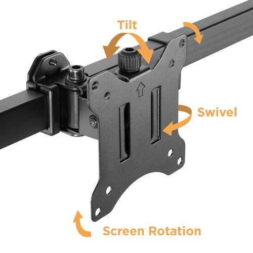 Brateck Pole Mount Dual-Screen Monitor Mount Fit Most 17'-32' Monitors, Weight Capacity (per screen): 9kg VESA 75x75/100x100 ï¼ˆLSï¼‰
