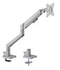 Brateck Single Monitor Thin Gas Spring Monitor Arm Fit Most 17'-32' Monitors, Up to 9kg per screen VESA 75x75/100x100 Matte Silver (LS)